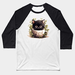 Cat in a cup Baseball T-Shirt